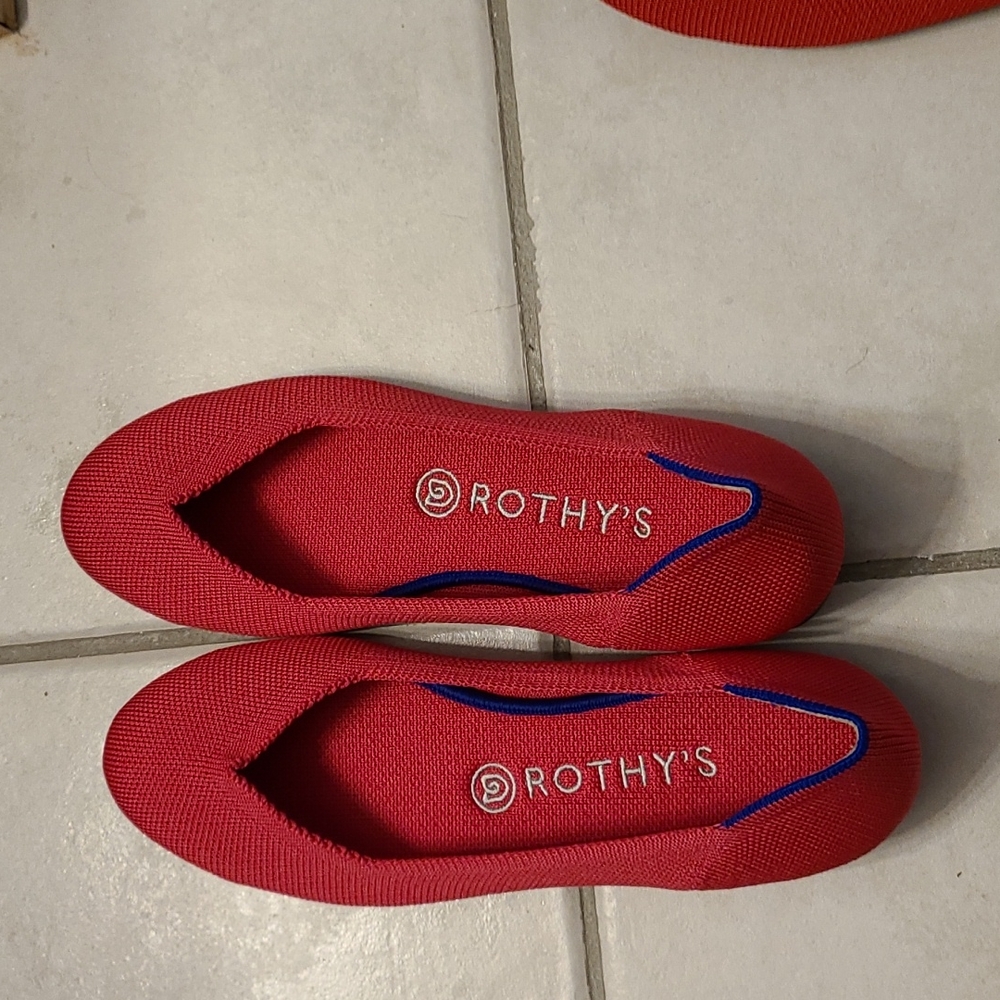 Rothy pink shoes size 8